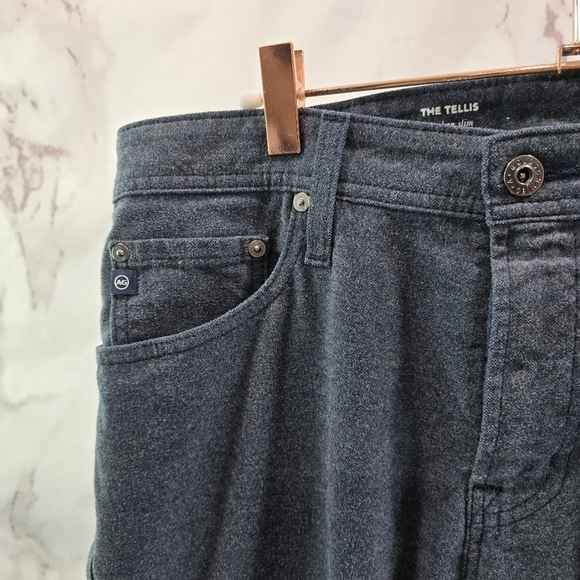 AG Adriano Goldschmied Pants Mens 32 X 34 Blue The Tellis Modern Slim Straight - Picture 2 of 13